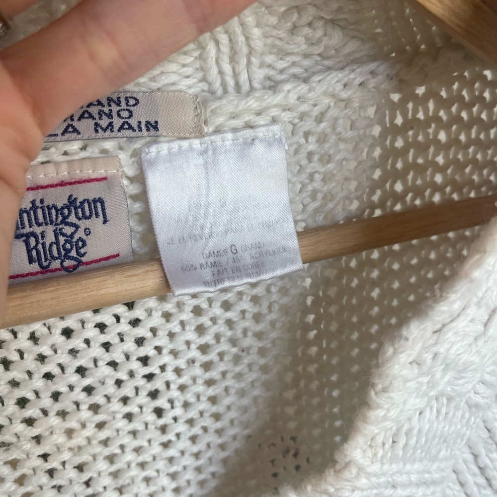 Vintage Huntington Ridge Hand Knit Cottage Core Floral Sweater - M - Picture 6 of 6